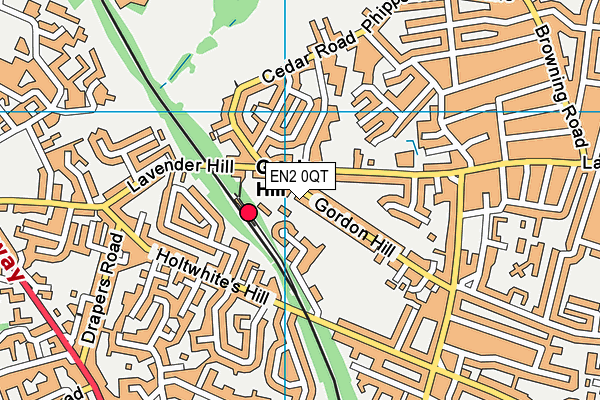 EN2 0QT map - OS VectorMap District (Ordnance Survey) EN2 0QT map - OS VectorMap District (Ordnance Survey)