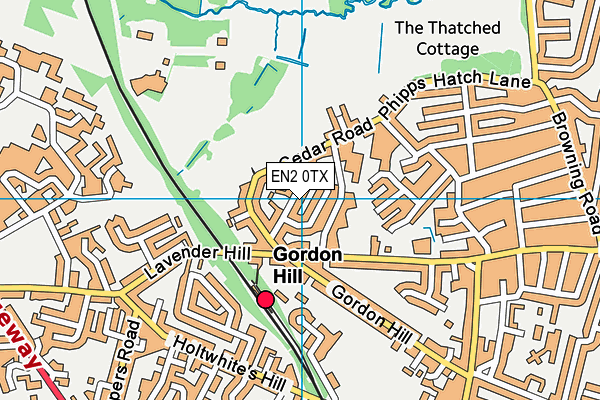 EN2 0TX map - OS VectorMap District (Ordnance Survey) EN2 0TX map - OS VectorMap District (Ordnance Survey)