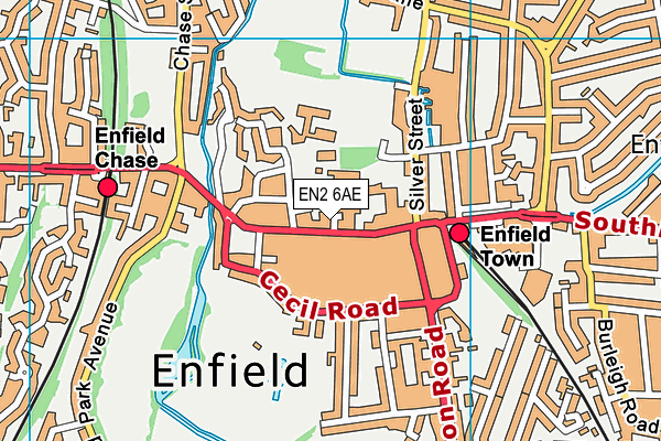 EN2 6AE map - OS VectorMap District (Ordnance Survey) EN2 6AE map - OS VectorMap District (Ordnance Survey)