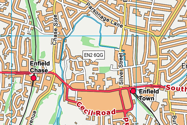 EN2 6QG map - OS VectorMap District (Ordnance Survey)