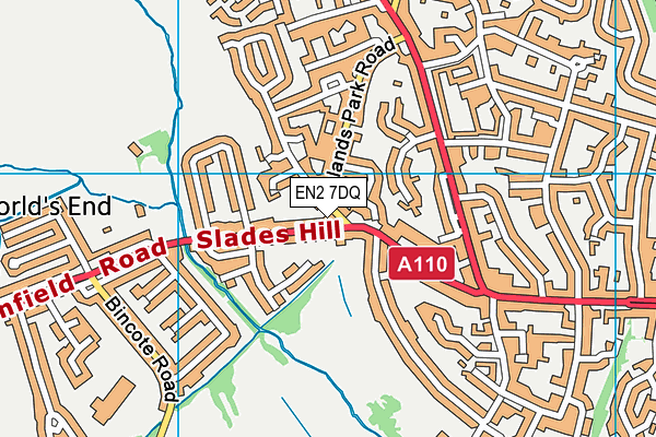 EN2 7DQ map - OS VectorMap District (Ordnance Survey)