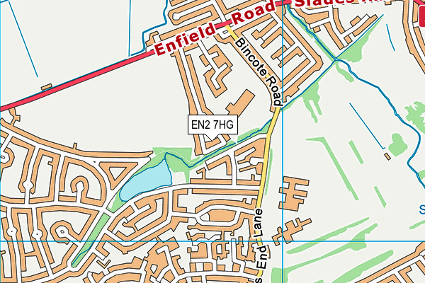 EN2 7HG map - OS VectorMap District (Ordnance Survey) EN2 7HG map - OS VectorMap District (Ordnance Survey)
