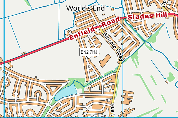EN2 7HJ map - OS VectorMap District (Ordnance Survey)