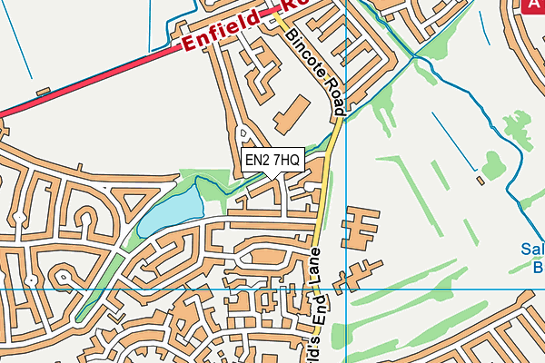 EN2 7HQ map - OS VectorMap District (Ordnance Survey) EN2 7HQ map - OS VectorMap District (Ordnance Survey)