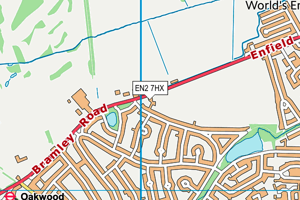 EN2 7HX map - OS VectorMap District (Ordnance Survey) EN2 7HX map - OS VectorMap District (Ordnance Survey)