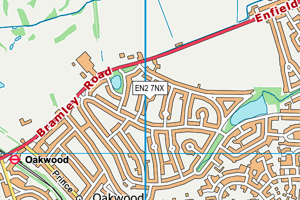 EN2 7NX map - OS VectorMap District (Ordnance Survey) EN2 7NX map - OS VectorMap District (Ordnance Survey)