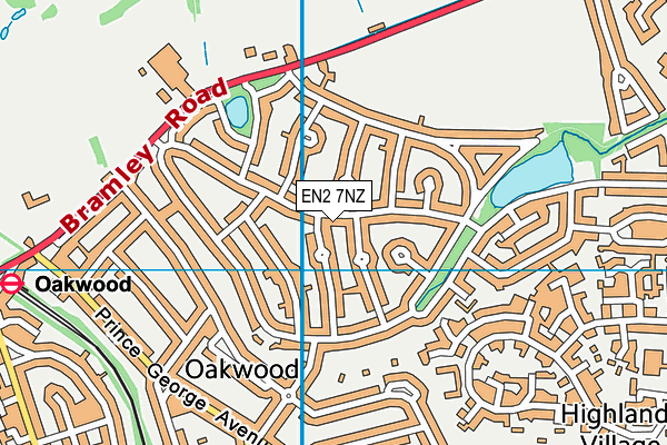 EN2 7NZ map - OS VectorMap District (Ordnance Survey) EN2 7NZ map - OS VectorMap District (Ordnance Survey)