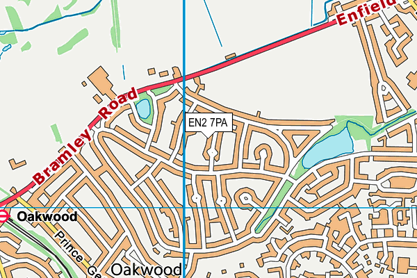 EN2 7PA map - OS VectorMap District (Ordnance Survey) EN2 7PA map - OS VectorMap District (Ordnance Survey)