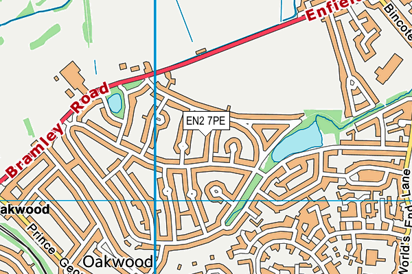 EN2 7PE map - OS VectorMap District (Ordnance Survey) EN2 7PE map - OS VectorMap District (Ordnance Survey)