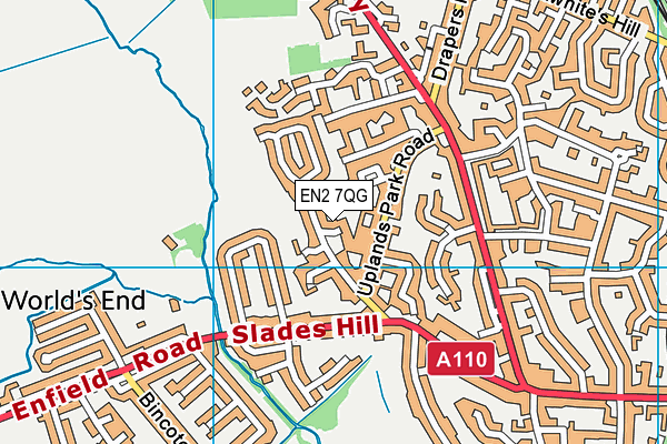 EN2 7QG map - OS VectorMap District (Ordnance Survey) EN2 7QG map - OS VectorMap District (Ordnance Survey)