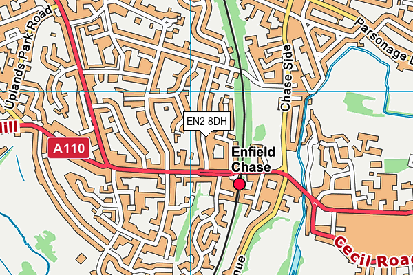 EN2 8DH map - OS VectorMap District (Ordnance Survey) EN2 8DH map - OS VectorMap District (Ordnance Survey)