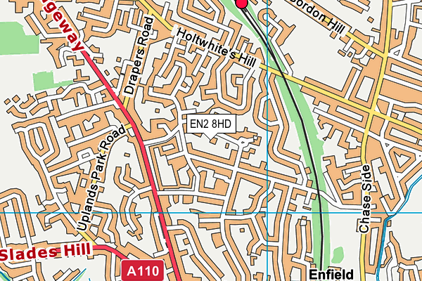 EN2 8HD map - OS VectorMap District (Ordnance Survey) EN2 8HD map - OS VectorMap District (Ordnance Survey)