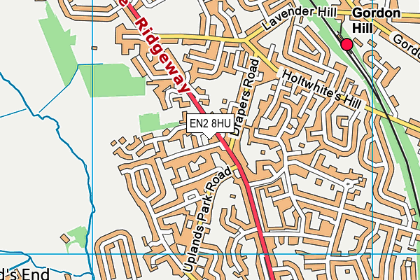 EN2 8HU map - OS VectorMap District (Ordnance Survey) EN2 8HU map - OS VectorMap District (Ordnance Survey)