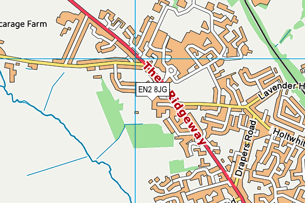 EN2 8JG map - OS VectorMap District (Ordnance Survey)