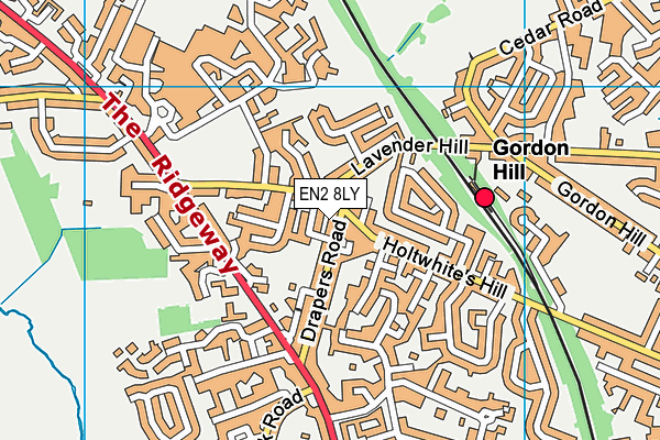 EN2 8LY map - OS VectorMap District (Ordnance Survey) EN2 8LY map - OS VectorMap District (Ordnance Survey)