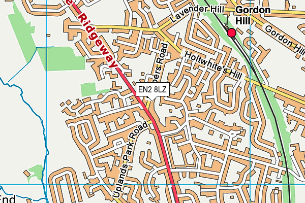 EN2 8LZ map - OS VectorMap District (Ordnance Survey) EN2 8LZ map - OS VectorMap District (Ordnance Survey)