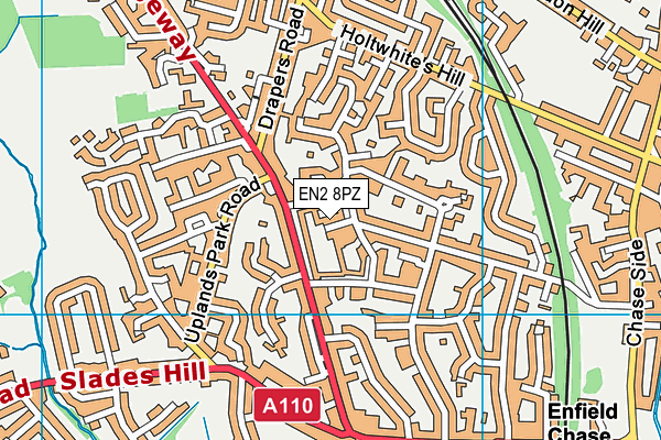 EN2 8PZ map - OS VectorMap District (Ordnance Survey) EN2 8PZ map - OS VectorMap District (Ordnance Survey)
