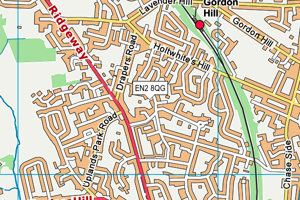 EN2 8QG map - OS VectorMap District (Ordnance Survey)