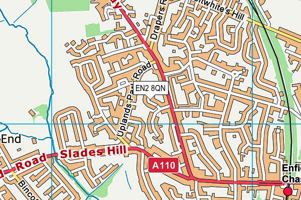 EN2 8QN map - OS VectorMap District (Ordnance Survey) EN2 8QN map - OS VectorMap District (Ordnance Survey)