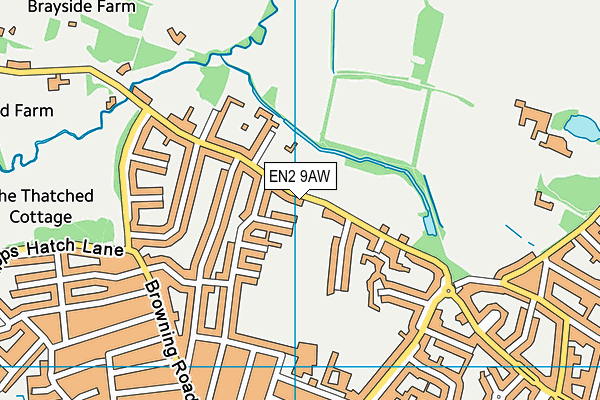 EN2 9AW map - OS VectorMap District (Ordnance Survey) EN2 9AW map - OS VectorMap District (Ordnance Survey)