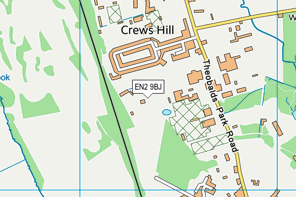 EN2 9BJ map - OS VectorMap District (Ordnance Survey) EN2 9BJ map - OS VectorMap District (Ordnance Survey)