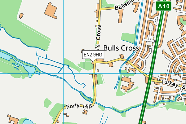 EN2 9HG map - OS VectorMap District (Ordnance Survey) EN2 9HG map - OS VectorMap District (Ordnance Survey)