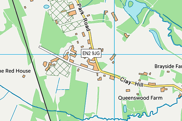 EN2 9JG map - OS VectorMap District (Ordnance Survey) EN2 9JG map - OS VectorMap District (Ordnance Survey)