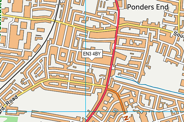 EN3 4BY map - OS VectorMap District (Ordnance Survey)