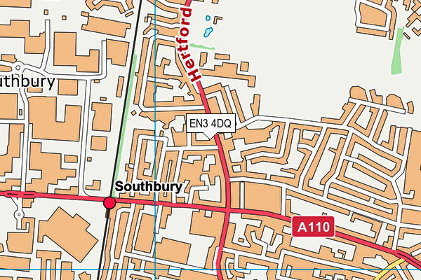EN3 4DQ map - OS VectorMap District (Ordnance Survey)