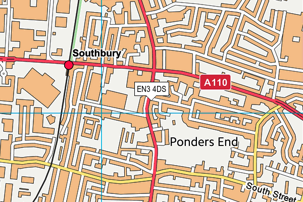 EN3 4DS map - OS VectorMap District (Ordnance Survey)