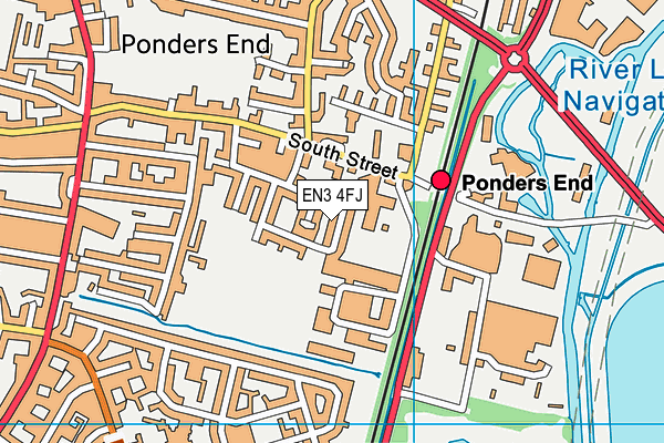 EN3 4FJ map - OS VectorMap District (Ordnance Survey) EN3 4FJ map - OS VectorMap District (Ordnance Survey)