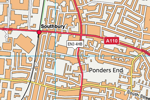EN3 4HB map - OS VectorMap District (Ordnance Survey)