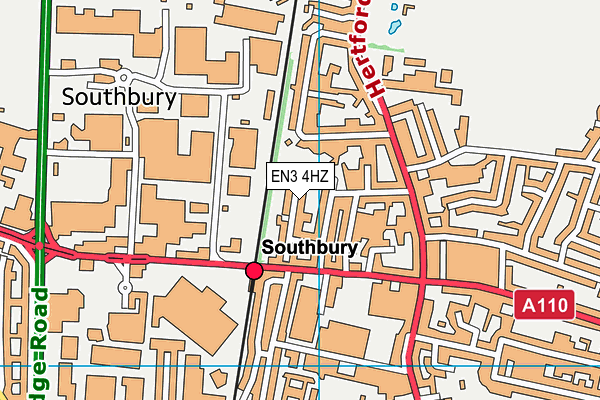 EN3 4HZ map - OS VectorMap District (Ordnance Survey)