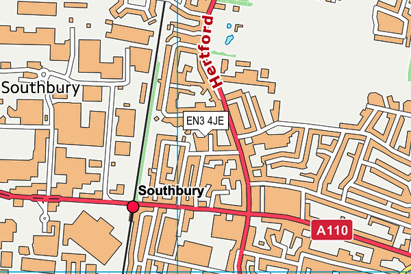 EN3 4JE map - OS VectorMap District (Ordnance Survey)