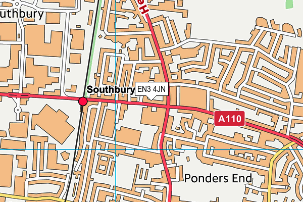 EN3 4JN map - OS VectorMap District (Ordnance Survey)