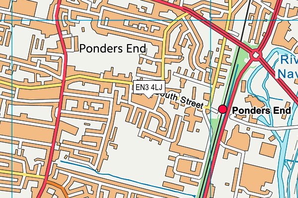 EN3 4LJ map - OS VectorMap District (Ordnance Survey)