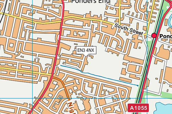 EN3 4NX map - OS VectorMap District (Ordnance Survey)