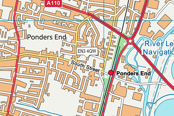 EN3 4QW map - OS VectorMap District (Ordnance Survey) EN3 4QW map - OS VectorMap District (Ordnance Survey)
