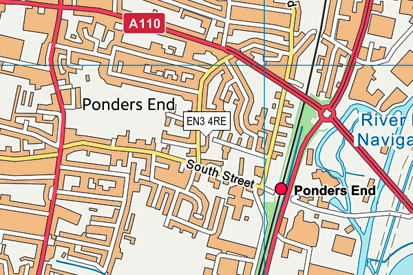 EN3 4RE map - OS VectorMap District (Ordnance Survey)