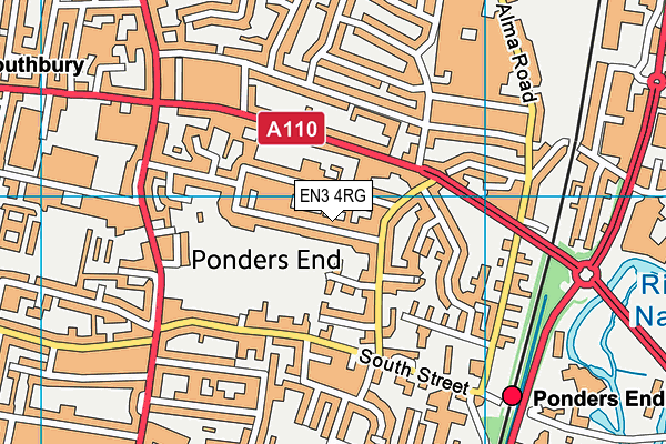 EN3 4RG map - OS VectorMap District (Ordnance Survey)