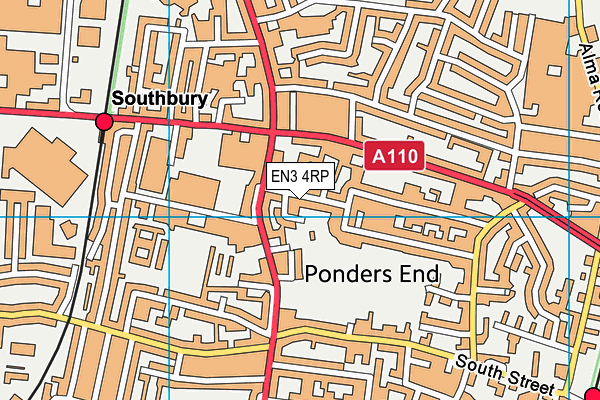 EN3 4RP map - OS VectorMap District (Ordnance Survey)