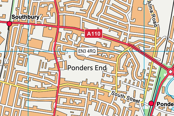 EN3 4RQ map - OS VectorMap District (Ordnance Survey) EN3 4RQ map - OS VectorMap District (Ordnance Survey)