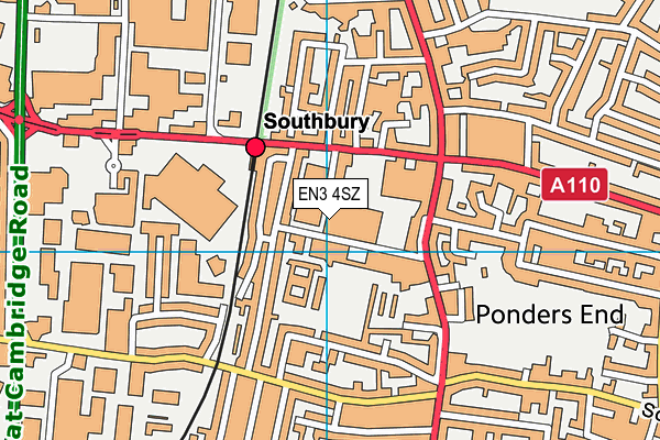 EN3 4SZ map - OS VectorMap District (Ordnance Survey) EN3 4SZ map - OS VectorMap District (Ordnance Survey)