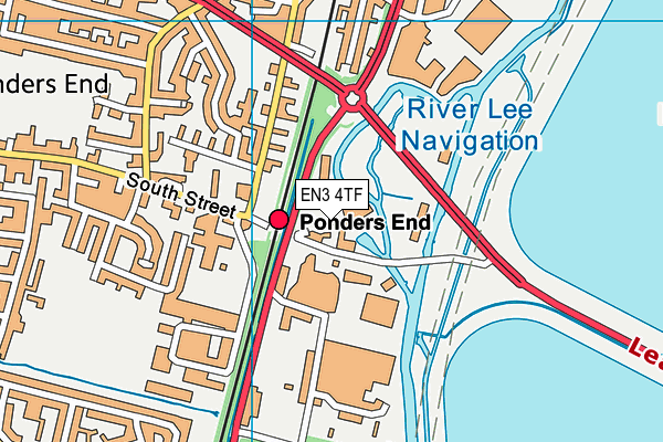 EN3 4TF map - OS VectorMap District (Ordnance Survey)