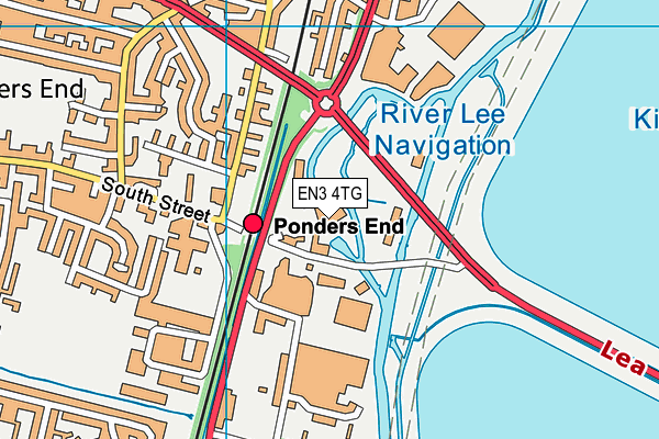 EN3 4TG map - OS VectorMap District (Ordnance Survey)