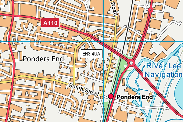 EN3 4UA map - OS VectorMap District (Ordnance Survey)