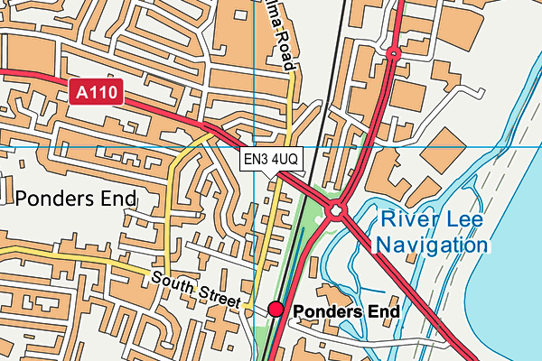 EN3 4UQ map - OS VectorMap District (Ordnance Survey)
