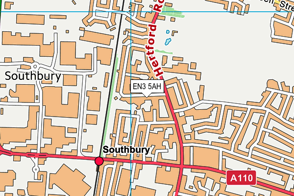 EN3 5AH map - OS VectorMap District (Ordnance Survey)