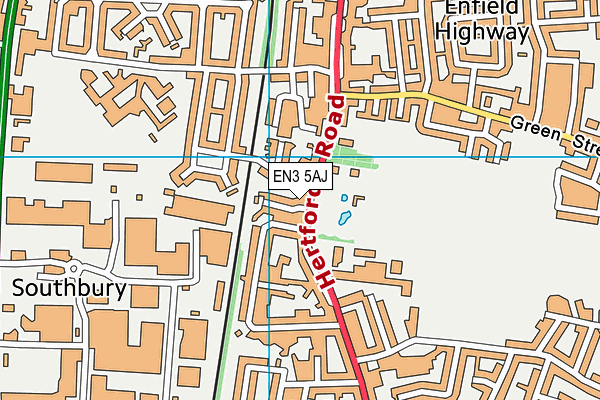 EN3 5AJ map - OS VectorMap District (Ordnance Survey)