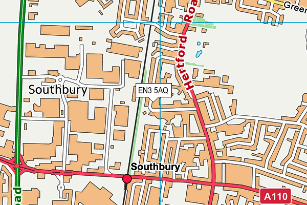 EN3 5AQ map - OS VectorMap District (Ordnance Survey)